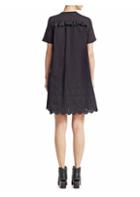 Mcq Alexander Mcqueen Eyelet Ruffle Shift Dress