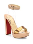 Christian Louboutin Cherry Patent Leather & Pvc Ankle-strap Sandals
