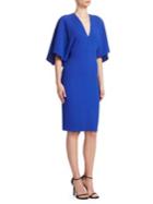 Ralph Lauren Collection Valentina V-neck Short-sleeve Sheath Dress