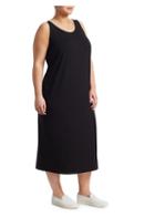 Eileen Fisher, Plus Size Plus System Jersey Tank Dress