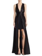 Cinq A Sept Elio Twist Hi-lo Gown