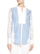 Sandro Deve Lace Shirting Top