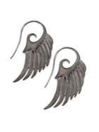 Noor Fares Fly Me To The Moon Sterling Silver Wing Earrings