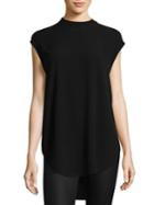 Eileen Fisher Silk Georgette Crewneck Tunic