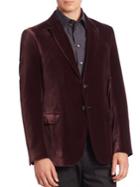 Armani Collezioni Embossed Velvet Jacket