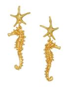 Oscar De La Renta Goldtone Sea-horse Drop Earrings