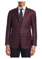 Emporio Armani Raspberry Wool Plaid G Line Sportcoat
