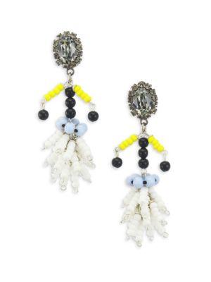 Marni Crystal Embellished Bead Drop Earrings