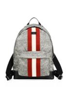 Bally Racing Striped Nylon Backpack