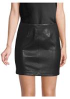 Alice + Olivia Hannon Leather Mini Skirt