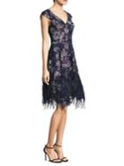 David Meister Floral Feather Dress