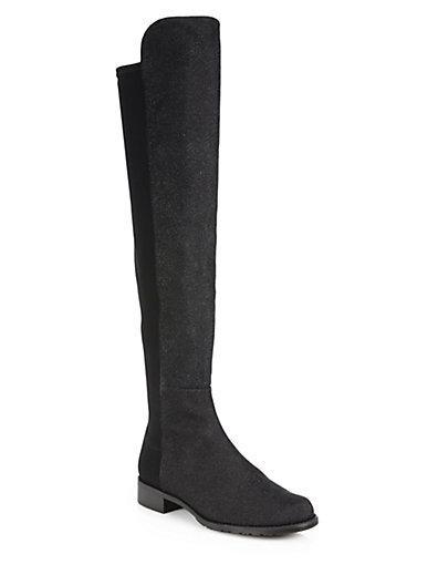 Stuart Weitzman Coated Suede Over-the-knee Boots