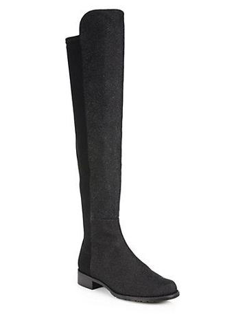 Stuart Weitzman Coated Suede Over-the-knee Boots