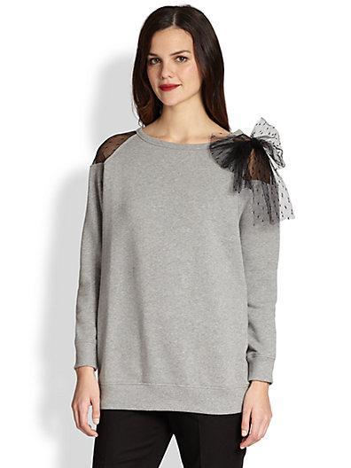 Red Valentino Point D'esprit Sweater