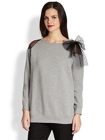 Red Valentino Point D'esprit Sweater