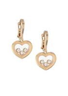 Chopard Happy Hearts 18k Rose Gold & Diamond Earrings