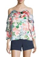 Alice + Olivia Mary Floral Blouse