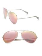 Oliver Peoples Sayer 63mm Lilac Mirrored Aviator Sunglasses