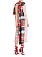 Burberry Mohair Check Oversized Scarf