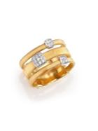 Marco Bicego Masai Diamond, 18k Yellow Gold & 18k White Gold Station Ring