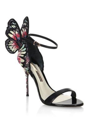Sophia Webster Chiara Butterfly-embroidered Leather Sandals