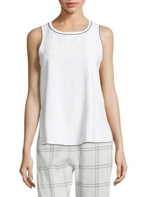 Piazza Sempione Trimmed Sleeveless Top