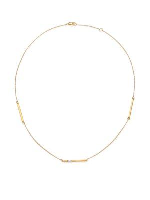 Jennifer Zeuner Jewelry Willow White Sapphire Bar Necklace