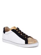 Rene Caovilla Crystal-embellished Leather & Suede Low-top Sneakers