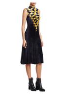 Proenza Schouler Velvet Turtleneck Jersey A-line Dress
