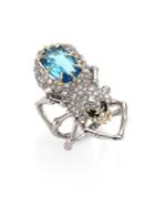 Alexis Bittar Elements Crystal-encrusted Spider Cocktail Ring