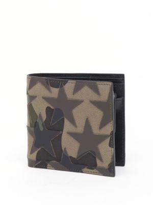 Valentino Camouflage Stars Calf Leather Billfold Wallet