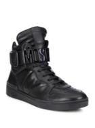 Moschino Leather High-top Sneakers