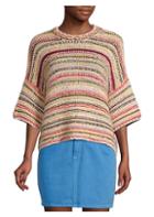 Ganni Mixed-knit Drop Shoulder Sweater