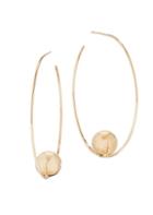 Lana Jewelry Hollow Balls 14k Yellow Gold Wire Hoop Earrings