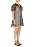 Chloe Silk Puff Sleeve Dress