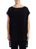Eileen Fisher, Plus Size Velvet Burnout Stripe Tunic