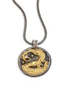 Konstantino Zodiac 18k Gold, Sterling Silver & Diamond Aquarius Pendant