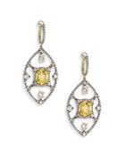 Ivy Diamond, Yellow Sapphire & Spinel Drop Earrings
