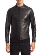 Emporio Armani Leather Moto Jacket