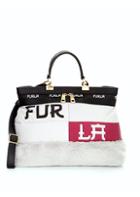 Furla Polar Faux Fur-trimmed Tote Bag