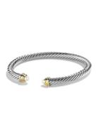 David Yurman Cable Classics Pearl, Sterling Silver & 14k Gold Bangle Bracelet