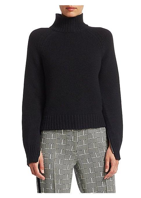 Akris Punto Wool Zip-sleeve Turtleneck Sweater