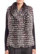 Michael Kors Collection Horizontal Fox Fur Vest