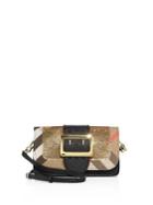 Burberry Oversized Buckle Accented Sequined Mini Crossbody Bag