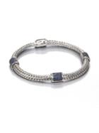 John Hardy Classic Chain Sapphire & Sterling Silver Four-station Bracelet