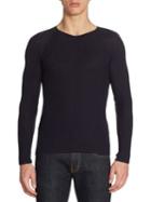 Emporio Armani Rib-knit Silk Blend Sweater