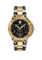 Versace Sport Tech Ip Yellow Goldtone Bracelet Watch