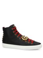 Gucci Gg Leather High-top Sneaketrs