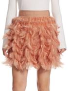 Alice + Olivia Cina Feather Party Skirt