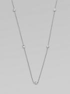 Roberto Coin 18k White Gold Diamond Station Necklace